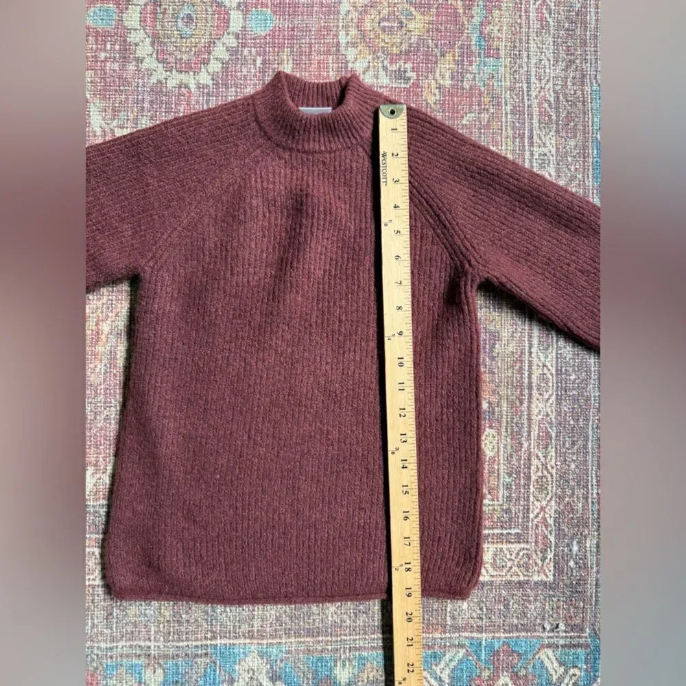 Girls Zara 3 Years Wool Blend Sweater Tunic Dress maroon